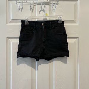 American Eagle black jean shorts